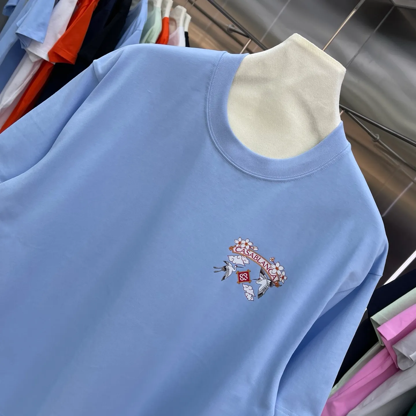 New Arrival Casablanca Classic Series T ～ ， ， 。 ， Classic ， In Stock ！ ：White Black Green Gray Light Green Blue Royal Blue Orange（8 ） Size：S M L XL XXL